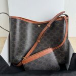 Soft Shopper Bag In Triomphe Canvas And Calfskin (1)